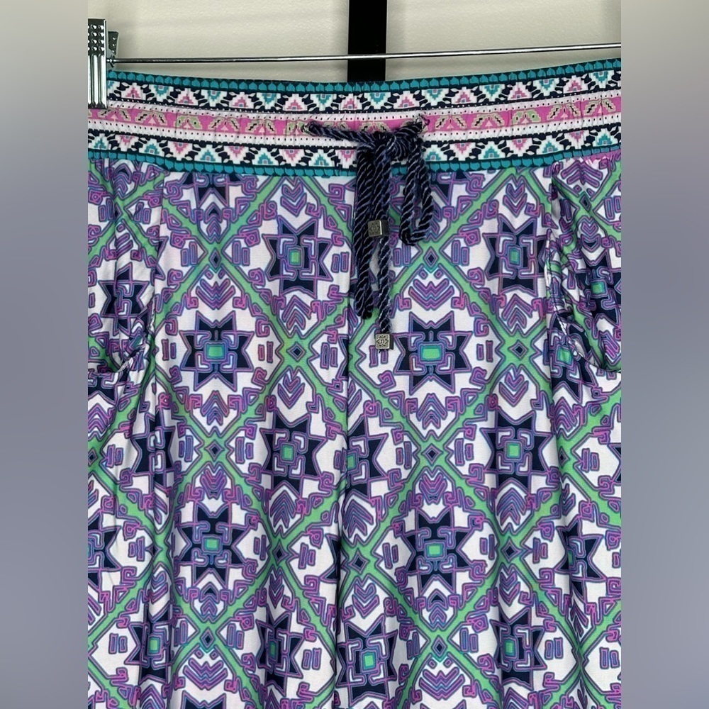 Nanette Lepore Women Mallorca Beach Pant in Emerald - Wide Leg - Picture 2 of 6